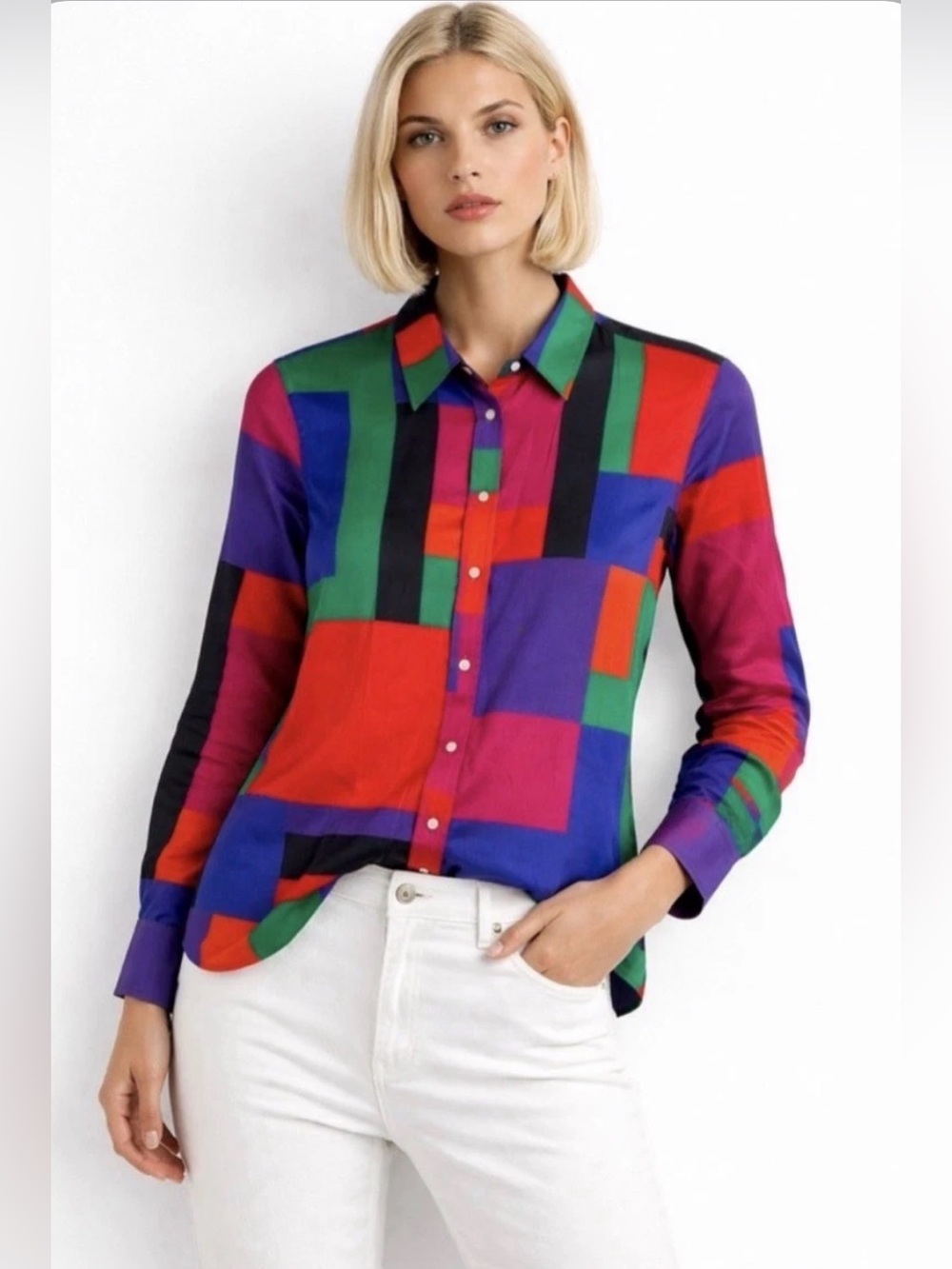 Ralph Lauren Multicolor Geometric Button-Down Shirt